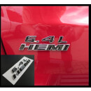 Emblem 6,4L Hemi (schwarz mit chromrand)